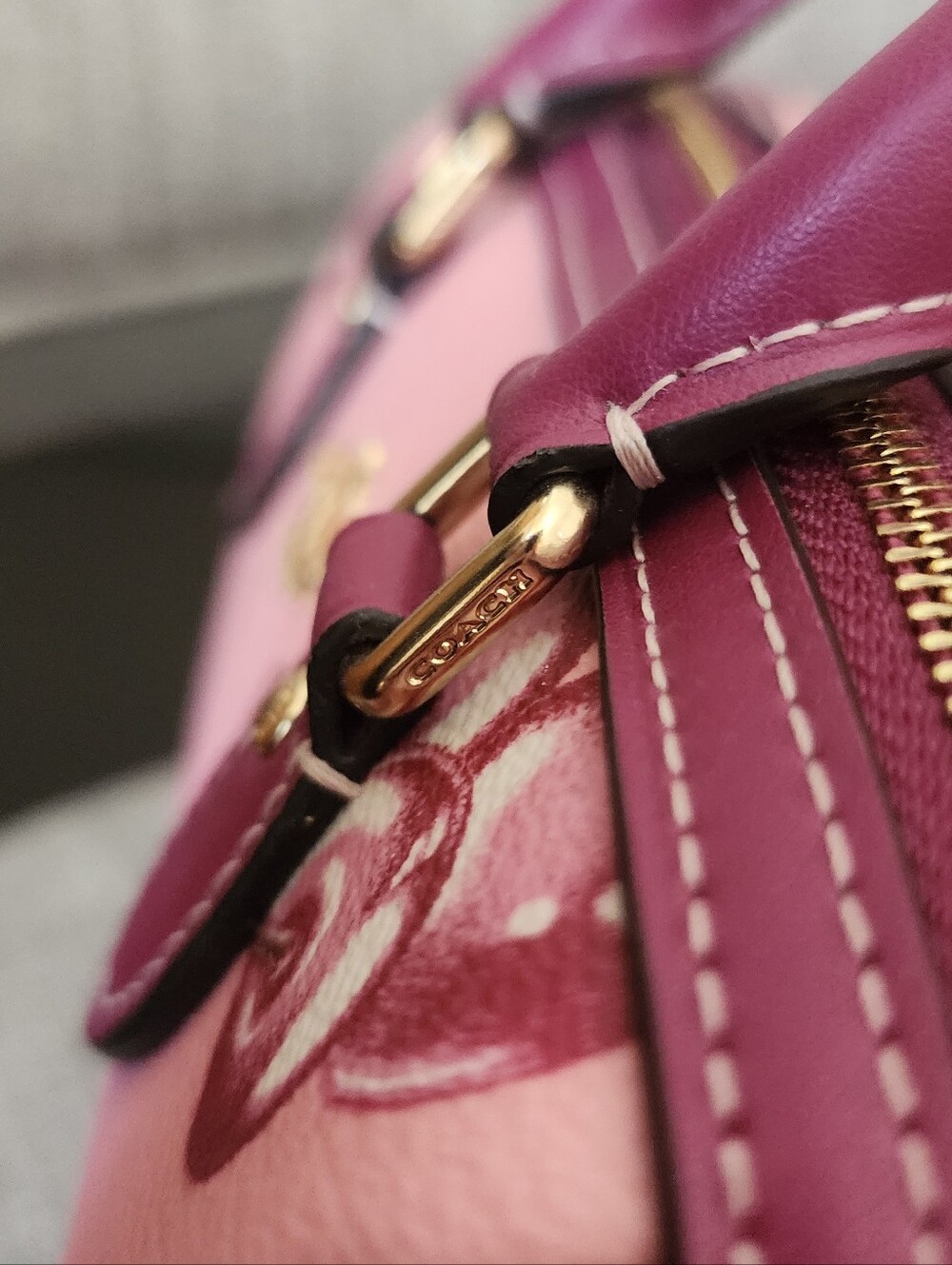 Coach Mini Rowan Crossbody Bag - Pink Cherry - Picture 8 of 16